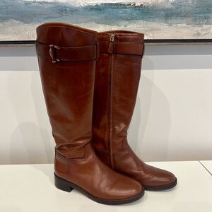 Tory Burch Brown Leather Riding Boots size 7M